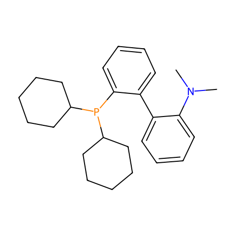 2-二环己膦基-2'-(N,N-二甲胺)-联苯结构图