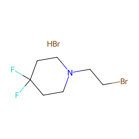 1-(2-溴乙基)-4,4-二氟哌啶氢溴酸盐结构图