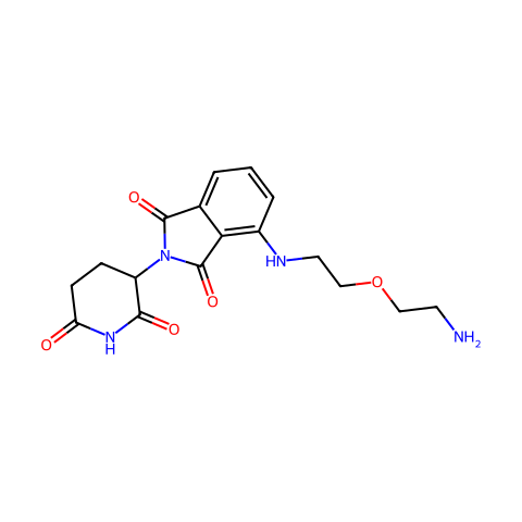 Thalidomide-NH-PEG1-C2-NH2 分子结构图