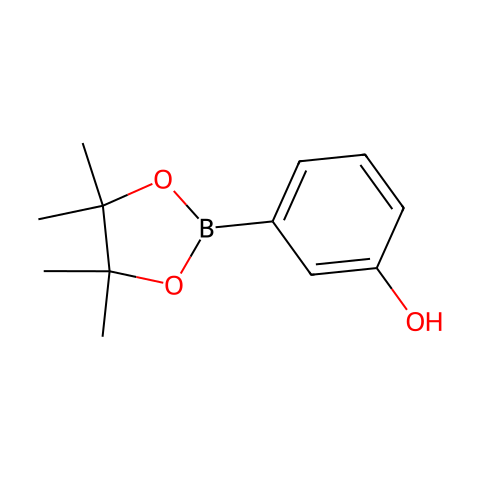 3-(4,4,5,5-四甲基-1,3,2-二杂氧戊硼烷-2-基)苯酚结构图
