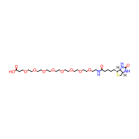 BIOTIN-八聚乙二醇-丙酸结构图