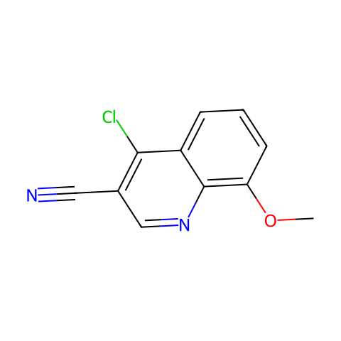 4-CHLORO-8-METHOXY-QUINOLINE-3-CARBONITRILE结构图