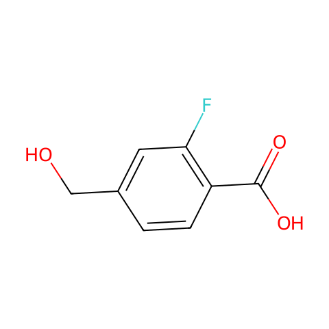 2-氟-4-(羟甲基)苯甲酸结构图