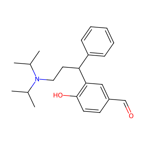 3-(3-(diisopropylamino)-1-phenylpropyl)-4-hydroxybenzaldehyde结构图