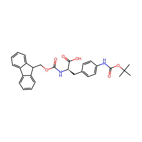 FMOC-D-4-BOC-氨基苯丙氨酸结构图