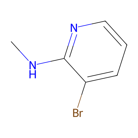 3-溴-N-甲基吡啶-2-胺结构图