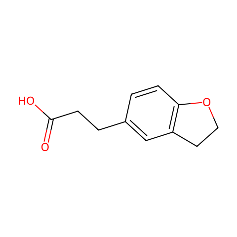 2,3-Dihydro-1-benzofuran-5-propanoic acid结构图