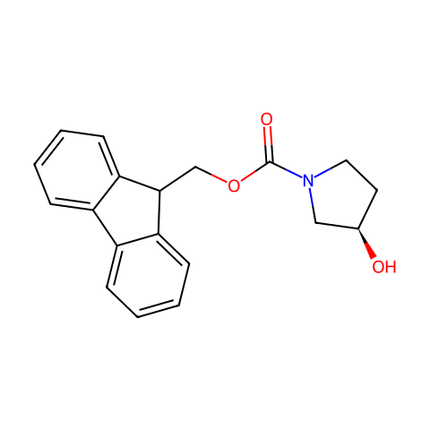 (R)-1-Fmoc-3-吡咯烷醇结构图