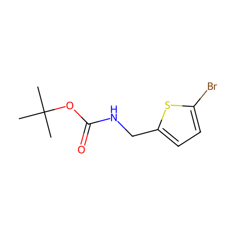 N-[(5-溴-2-噻吩基)甲基]氨基甲酸叔丁酯结构图