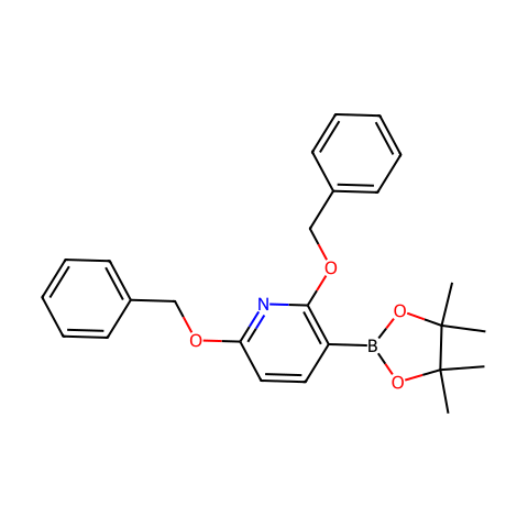 2,6-dibenzyloxy-3-(4,4,5,5-tetramethyl-1,3,2-dioxaborolan-2-yl)pyridine结构图