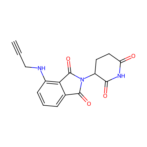 2-(2,6-二氧代哌啶-3-基)-4-(丙-2-炔-1-基氨基)异吲哚啉-1,3-二酮结构图