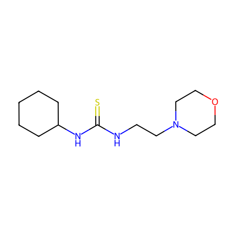N-环己基-N'-[2-(4-吗啉基)乙基]-硫脲结构图