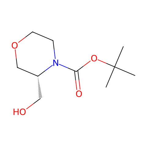 (R)-3-Hydroxymethylmorpholine-4-carboxylic Acid tert-Butyl Ester结构图