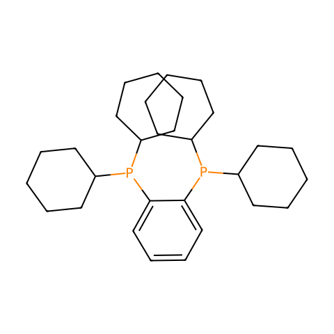 1,2-双(二环己基膦基)苯结构图