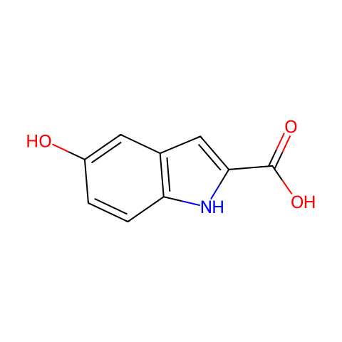 5-羟基吲哚-2-甲酸结构图