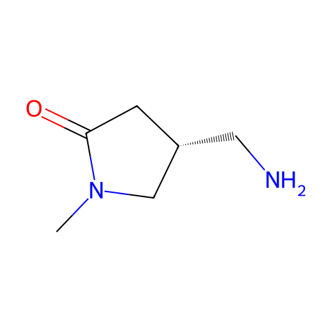(4R)-4-(aminomethyl)-1-methylpyrrolidin-2-one结构图