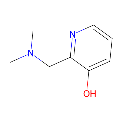 2-(二甲基氨甲基)-3-羟基吡啶结构图