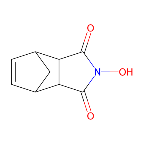 N-羟基-5-降冰片烯-2，3-二甲酰亚胺结构图
