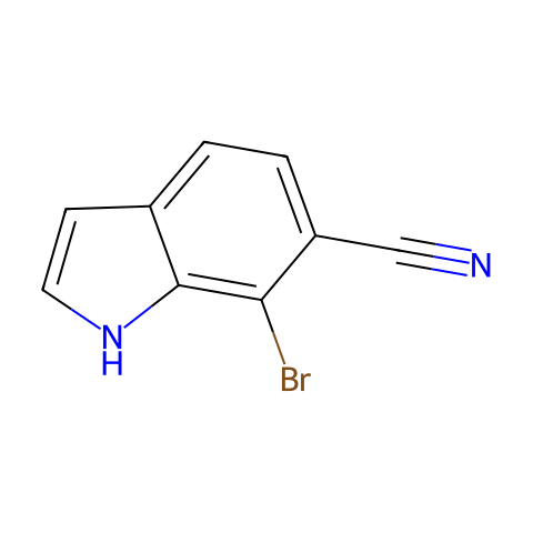 7-bromo-1H-indole-6-carbonitrile结构图