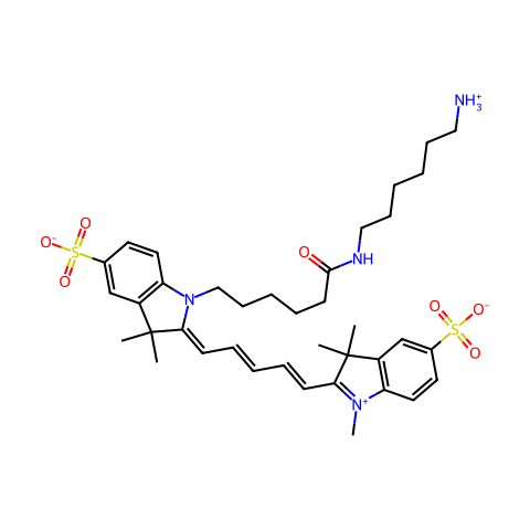 Sulfo-Cyanine5 amine结构图