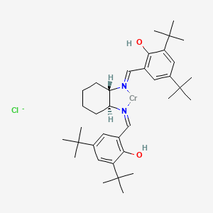 1S,2S)-(+)-[1,2-环己烷二氨基-N,N'-双(3,5-二叔丁基水杨基)]氯化铬(III)结构图