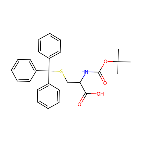 BOC-S-Trityl-L-半胱氨酸结构图
