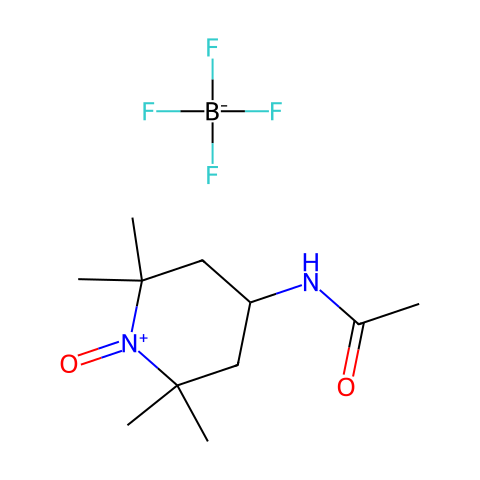 4-乙酰氨基-2,2,6,6-四甲基-1-氧杂哌啶四氟硼酸盐结构图