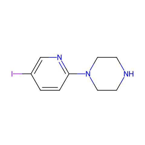 1-(5-碘-吡啶-2-基)-哌嗪结构图