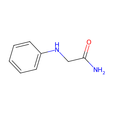2-苯胺基乙酰胺结构图