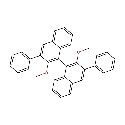 R-2,2'-DIMETHOXY-3,3'-DIPHENYL-1,1'-BINAPHTHALENE结构图