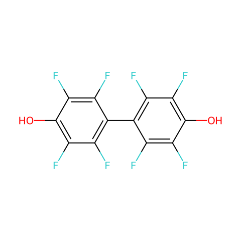 八氟-4,4'-联苯酚结构图