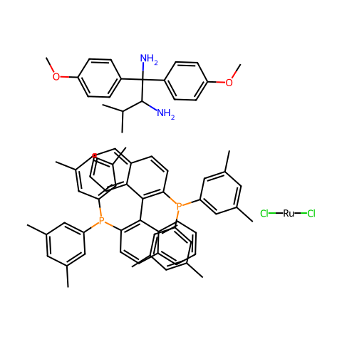 RuCl2[(R)-DM-BINAP][(R)-DAIPEN]结构图