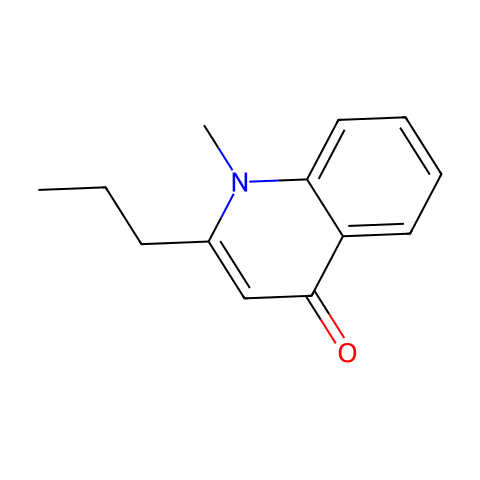 1-甲基-2-丙基-4(1H)-喹啉酮结构图
