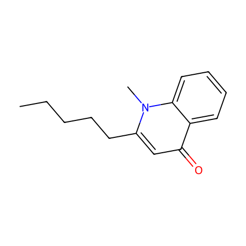 1-甲基-2-戊基-4(1H)-喹啉酮结构图