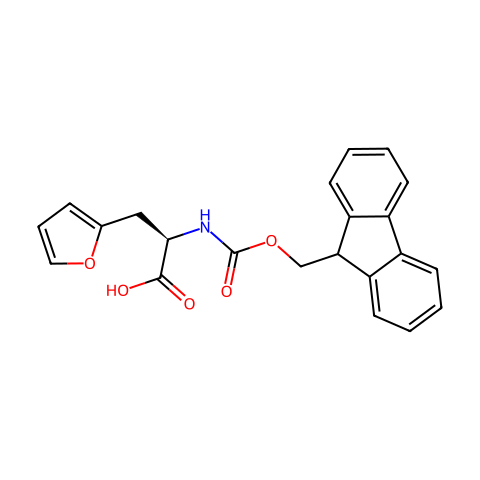 Fmoc-β-(2-呋喃基)-D-Ala-OH结构图