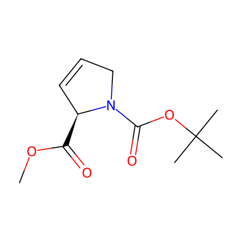 O1-tert-butyl O2-methyl (2R)-2,5-dihydropyrrole-1,2-dicarboxylate结构图