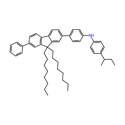 聚[(9,9-二辛基芴-2,7-二基)-共-(4,4′-(N-(4-仲丁基苯基)二苯胺)](TFB)结构图