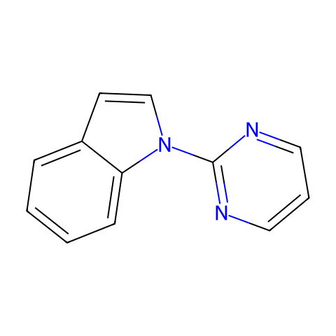 1-(嘧啶-2-基)-1H-吲哚结构图