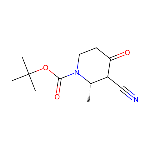 tert-butyl (2S)-3-cyano-2-methyl-4-oxo-piperidine-1-carboxylate结构图