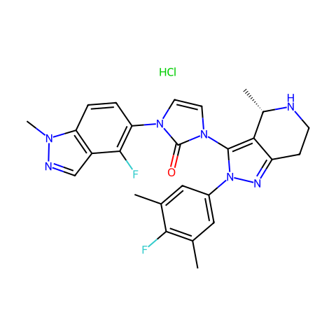 (S)-1-(4-fluoro-1-methyl-1H-indazol-5-yl)-3-(2-(4-fluoro-3,5-dimethylphenyl)-4-methyl-4,5,6,7-tetrahydro-2H-pyrazolo[4,3-c]pyrid结构图