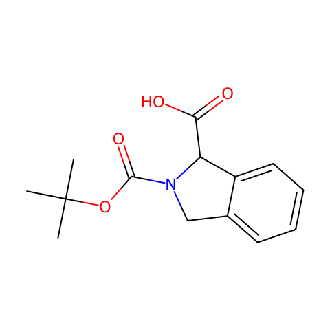 (R,S)-BOC-1,3-二氢-2H-异吲哚羧酸结构图