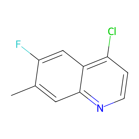 4-chloro-6-fluoro-7-methyl-quinoline结构图