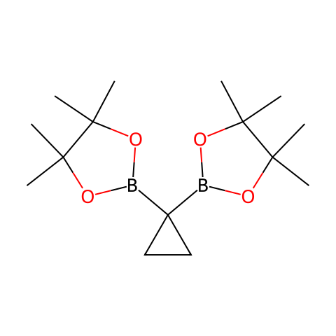 2,2'-环亚丙基双(4,4,5,5-四甲基-1,3,2-二氧杂环戊硼烷)结构图