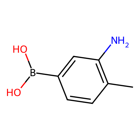 3-氨基-4-甲基苯硼酸(含不定量的酸酐)结构图