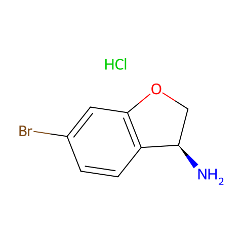 (3S)-6-bromo-2,3-dihydrobenzofuran-3-amine;hydrochloride结构图