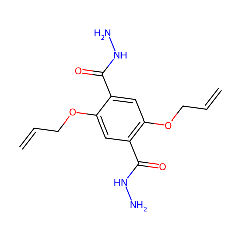 2,5-双（烯丙氧基）对苯二甲酰肼结构图