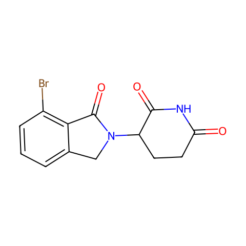 3-(7-溴-1-氧代异吲哚啉-2-基)哌啶-2,6-二酮结构图