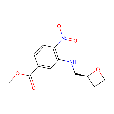 methyl 4-nitro-3-[[(2S)-oxetan-2-yl]methylamino]benzoate结构图