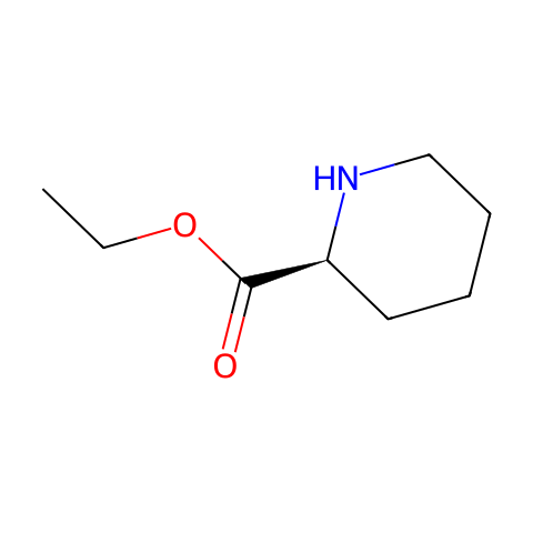 2-Piperidinecarboxylic acid, ethyl ester, (2S)-结构图