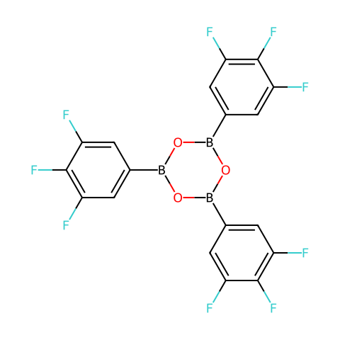 2,4,6-三(3,4,5-三氟苯)环硼氧烷结构图